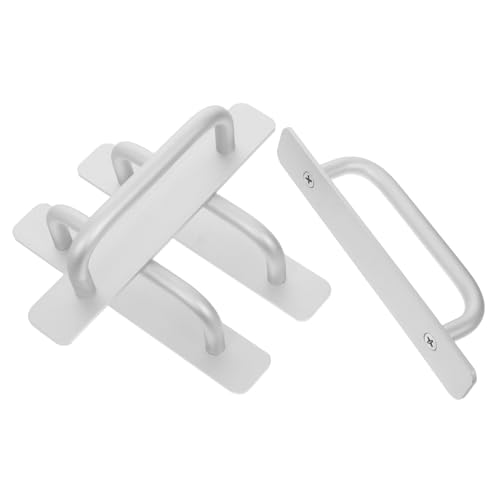 Yardenfun 4 Stück Selbstklebende Aluminium Türgriffe ohne Bohren Robuste Fenstergriffe für Schiebetüren Kleiderschränke und Küchenschubladen Modernes Design Einfache Montage von Yardenfun