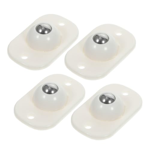 Yardenfun 4 Stück Selbstklebende Möbelrollen Leise Abs und Edelstahl Mini Lenkräder mit Schwenkfunktion Einfache Montage für Kleine Küchengeräte Aufbewahrungsboxen und Möbel Einsetzbar von Yardenfun