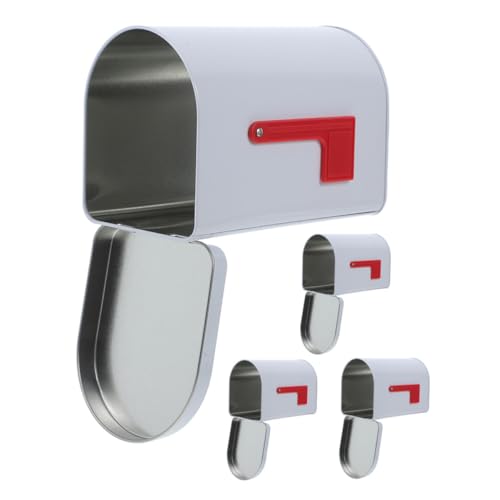 Yardenfun 4 Stück Teiliges Blech Vielseitige Aufbewahrungsbox aus Stabilem Weißblech Dekorative Mini-mailbox für Snacks Kleine Spielsachen und Weihnachtsdeko von Yardenfun