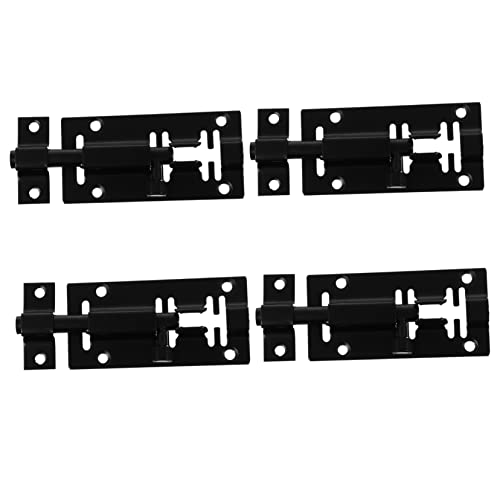 Yardenfun 4 Stück Teiliges Fensterverriegelungssystem Schwarze Sicherheitsverriegelung Schiebeschlösser für Zäune Tore und Schiebetüren von Yardenfun