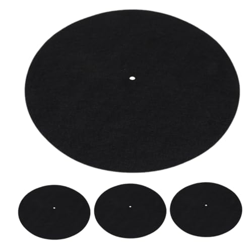 Yardenfun 4stücke Schallplattenfilzmatte Plattenspielermatte Weiches Antirutsch Pad Antistatische Filz-plattenunterlage Schutzpolster Disc-schutzpad Für Plattenspieler Teller von Yardenfun