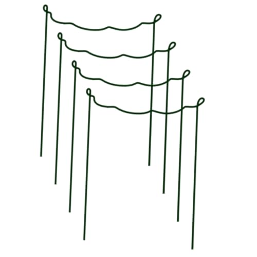 Yardenfun 4 Stück Teiliges Garteneisen-drahtpflanzenstützset Verstellbare Pflanzenstützen für Kletterpflanzen und Blumen Rostfreie Rankhilfe für Orchideen Rosen Kakteengewächse Einfache von Yardenfun