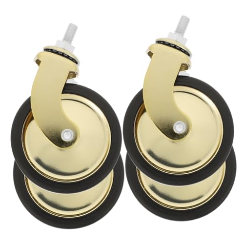 Yardenfun 4 Stück Teiliges Goldene Möbelrollen Gewindebolzen Geräuscharme Drehbare Lenkrollen für Bürostuhl Küchenwagen und Haushaltsmöbel Einfache Montage Robuste Tragkraft Yardenfun 4 Stück Teiliges Goldene Möbelrollen Gewindebolzen Geräuscharme Drehbare Lenkrollen für Bürostuhl Küchenwagen und Haushaltsmöbel Einfache Montage Robuste Tragkraft von Yardenfun