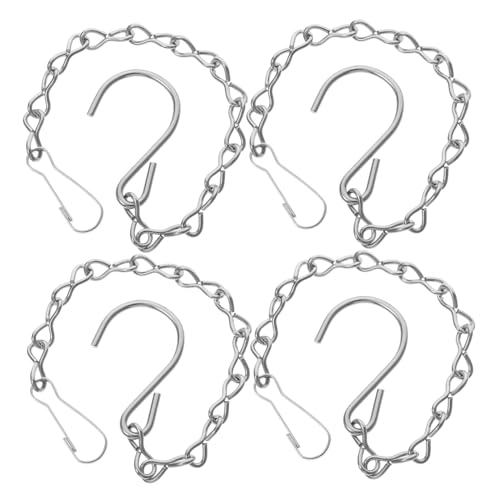 Yardenfun 4 Stück Teiliges Hängende Metallkette aus Langlebigem Eisen mit S Haken Vielseitig Einsetzbar zum Aufhängen von Blumenampeln Pflanzkörben und Laternen Lange Silberne Ersatzkette Yardenfun 4 Stück Teiliges Hängende Metallkette aus Langlebigem Eisen mit S Haken Vielseitig Einsetzbar zum Aufhängen von Blumenampeln Pflanzkörben und Laternen Lange Silberne Ersatzkette von Yardenfun