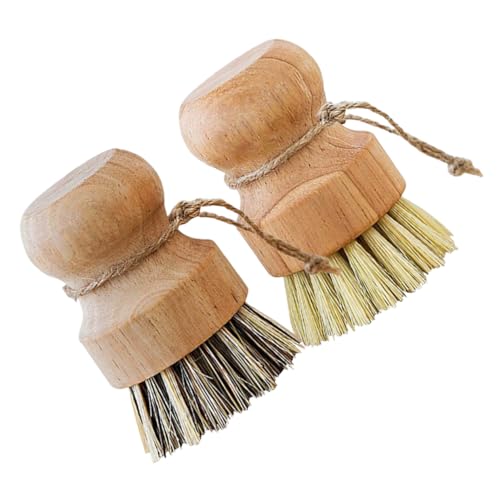 Yardenfun 4 Stück Teiliges Küchenbürsten Robusten Elastischen Borsten Multifunktional für Geschirr Töpfe Gemüse und Spüle Natürliche Holzgriffe Kratzfrei und Vielseitig Einsetzbar für von Yardenfun