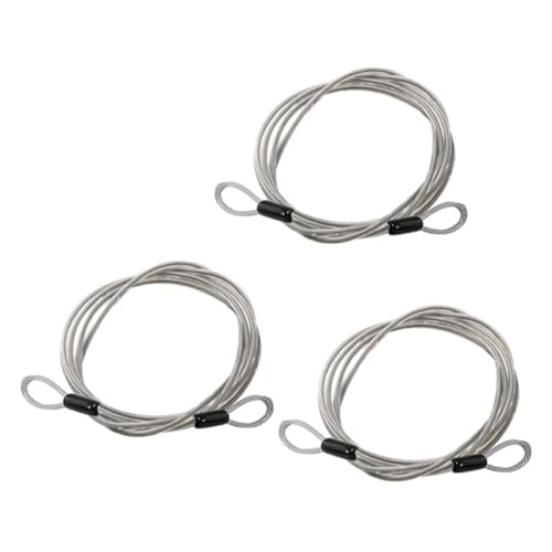 Yardenfun 4 Stück Teiliges Stahlseil Langlebiges Verzinktes Drahtseil Robustes Stahlkabel für Vielseitige Anwendungen Inklusive Ösen und Spannvorrichtungen Rostfrei und Wetterbeständig von Yardenfun