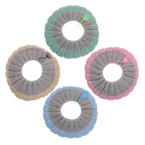 Yardenfun 4 Stück Weiches Geflocktes Wc-sitzkissen Gestricktes Warmes Toilettenpolster für Winter Rutschfeste Komfortable Badematte Geeignet für Zuhause und Reise von Yardenfun