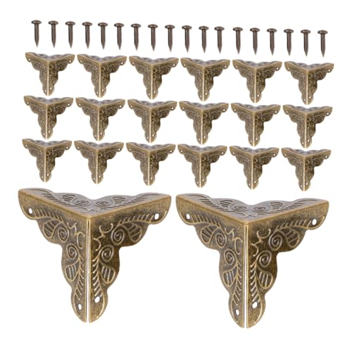 Yardenfun 40 Stück Retro Stil Kantenschutz für Holzboxen Möbel und Bilderrahmen Nägel für Stabile Befestigung Antik Finish Yardenfun 40 Stück Retro Stil Kantenschutz für Holzboxen Möbel und Bilderrahmen Nägel für Stabile Befestigung Antik Finish von Yardenfun