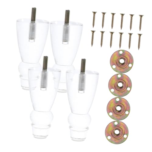 Yardenfun 4stücke Transparente Möbelbeine Ersatz Sofafüße Für Couch Schrank Stuhl Tisch Kommode Bett Möbelfüße Stützbeine Konische Beine von Yardenfun