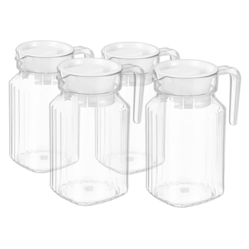 Yardenfun 4stücke Plastikkrug Mit Deckel Für Kaltes Wasser Durchsichtiger Wasserkrug Aus Plastik Für Getränke Trinkwasserkrug Mit Ausguss Und Griff Für Zuhause Und Büro Yardenfun 4stücke Plastikkrug Mit Deckel Für Kaltes Wasser Durchsichtiger Wasserkrug Aus Plastik Für Getränke Trinkwasserkrug Mit Ausguss Und Griff Für Zuhause Und Büro von Yardenfun