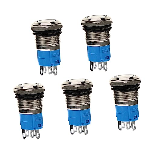 Yardenfun 5 Stück Runder Wasserdichter Druckknopf mit LED Ring Set Rostfrei für Auto Boot und Industrielle Anwendungen von Yardenfun