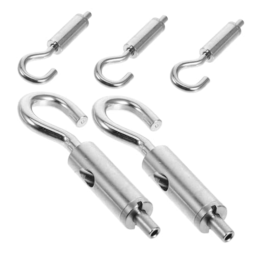 Yardenfun 5 Stück Teiliges Edelstahl Drahtseil Spannschloss mit Schnell Haken und Drahtseil Mechanismus Verstellbarer Kabelspanner für Stabile Befestigung von Werbeschildern Panelleuchten Yardenfun 5 Stück Teiliges Edelstahl Drahtseil Spannschloss mit Schnell Haken und Drahtseil Mechanismus Verstellbarer Kabelspanner für Stabile Befestigung von Werbeschildern Panelleuchten von Yardenfun