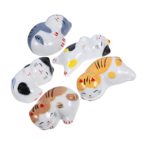 Yardenfun 5 Stück Teiliges Keramik Essstäbchenhalter Katzenform Süße Essstäbchenablage für Essstäbchen und Besteck Dekorative Langlebige Stäbchenhalter für Esszimmer und Restaurant Yardenfun 5 Stück Teiliges Keramik Essstäbchenhalter Katzenform Süße Essstäbchenablage für Essstäbchen und Besteck Dekorative Langlebige Stäbchenhalter für Esszimmer und Restaurant von Yardenfun