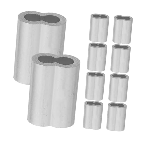 Yardenfun 50 Stück Aluminium Crimping Loop Sleeve Drahtseil Kabelklemmen Doppelfass Hülse Wetterfest Vielseitig für Sicherheitsverbindung und Landwirtschaft Yardenfun 50 Stück Aluminium Crimping Loop Sleeve Drahtseil Kabelklemmen Doppelfass Hülse Wetterfest Vielseitig für Sicherheitsverbindung und Landwirtschaft von Yardenfun