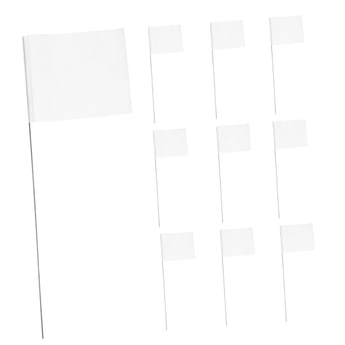 Yardenfun 50 Stück Weiße Markierungsfahnen für Rasen Gartenzubehör Wiederverwendbare Fahnen mit Stab für Garten Bewässerung Vermessung Klare Sichtbarkeit Einfache Handhabung Vielseitig Yardenfun 50 Stück Weiße Markierungsfahnen für Rasen Gartenzubehör Wiederverwendbare Fahnen mit Stab für Garten Bewässerung Vermessung Klare Sichtbarkeit Einfache Handhabung Vielseitig von Yardenfun