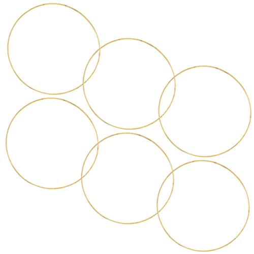 Yardenfun 6 Stück Metallringe für DIY Bastelmaterial für Kreative Projekte für Wanddeko Makramee und Floristik Leicht und Platzsparend von Yardenfun