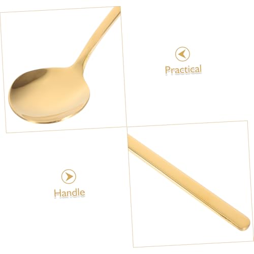 Yardenfun 6 Stück Teiliges Goldene Edelstahl Dessertlöffel mit Langem Griff Langlebige Rührlöffel für Kaffee Eistee und Eiscreme Vielseitig Einsetzbar für Zuhause und Café Yardenfun 6 Stück Teiliges Goldene Edelstahl Dessertlöffel mit Langem Griff Langlebige Rührlöffel für Kaffee Eistee und Eiscreme Vielseitig Einsetzbar für Zuhause und Café von Yardenfun