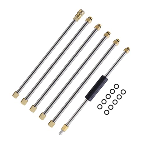 Yardenfun 6 Stück Teiliges Hochdruckreiniger Verlängerungsset aus Edelstahl Schnellanschluss mit Dachrinnen reinigungsstab Vielseitiges Zubehör für Auto Boden und Wandreinigung Yardenfun 6 Stück Teiliges Hochdruckreiniger Verlängerungsset aus Edelstahl Schnellanschluss mit Dachrinnen reinigungsstab Vielseitiges Zubehör für Auto Boden und Wandreinigung von Yardenfun
