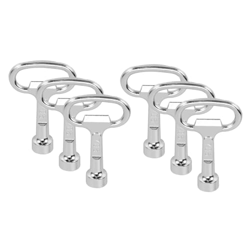 Yardenfun 6 Stück Teiliges Vierkantschlüssel Zinklegierung Multifunktional für Elektrokästen Verteilerkästen Wasserzähler und Ventile Robust und Leichtgängig für Installateure und von Yardenfun