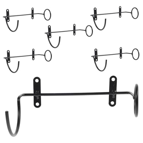 Yardenfun 6 Stück Teiliges Wandmontage Metall Weinregal Robuster Flaschenhalter für Rotwein Platzsparend Dekoratives Weinflaschen Display für Weinliebhaber und Barbereiche von Yardenfun