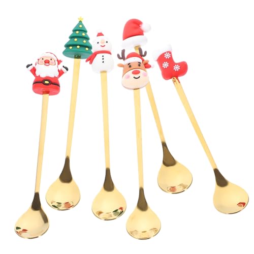 Yardenfun 6 Stück Teiliges Weihnachts Dessertlöffel aus mit Festlichem Stabilem Material Vielseitig für Kaffee Kuchen Getränke und Festliche Tischdekoration Geeignet Yardenfun 6 Stück Teiliges Weihnachts Dessertlöffel aus mit Festlichem Stabilem Material Vielseitig für Kaffee Kuchen Getränke und Festliche Tischdekoration Geeignet von Yardenfun