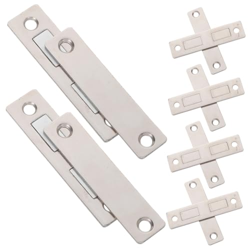 Yardenfun 6 Stück Unsichtbare magnetische Saugentür Schrank Magnetverschluss Türmagnete für Schränke Türriegel Magnete für Küchenschränke türstopper schutz Rostfreier Stahl Silber von Yardenfun