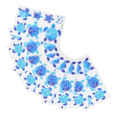 Yardenfun 8 Blätter Teiliges PVC Meeresschildkröten Wandsticker Wasserfest Ablösbar für Badezimmer Kinderzimmer Badewanne Unterwasser Dekorationen Einfache DIY Montage ohne Rückstände von Yardenfun