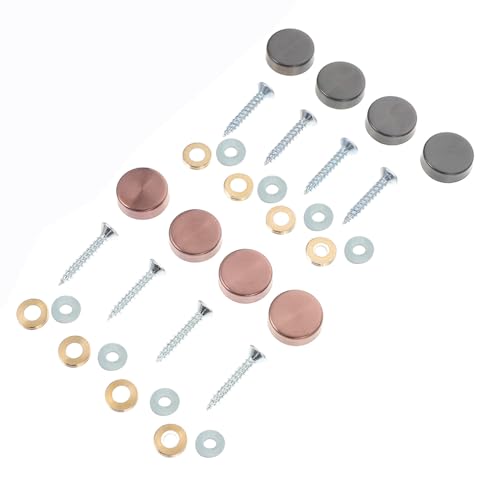Yardenfun 8 Sätze Teiliges Edelstahl Spiegel schrauben mit Kupfer dekorringen und Abdeckkappen Rostfrei Einfache Montage für Werbeschilder Glasbefestigung Dekorative Schraubenkappen Yardenfun 8 Sätze Teiliges Edelstahl Spiegel schrauben mit Kupfer dekorringen und Abdeckkappen Rostfrei Einfache Montage für Werbeschilder Glasbefestigung Dekorative Schraubenkappen von Yardenfun