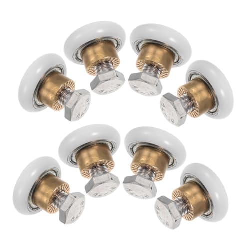 Yardenfun 8 Stück Teiliges Duschtür Ersatzrollen Laufräder mit Präzisionslager Wasserdichte Duschkabinen Passend für Glas Schiebetüren Langlebige Goldene Ersatzteile von Yardenfun