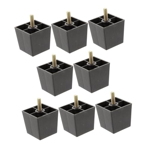 Yardenfun 8 Stück Teiliges Möbelfüße Quadratisch Schräg Schraubbare Ersatzbeine für Sofa Stuhl Tisch Bett Verstellbare Höhe Minimalistisches Design Vielseitig für Wohnzimmer und von Yardenfun