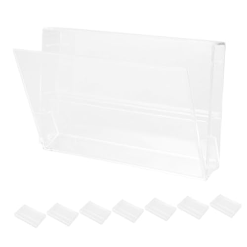 Yardenfun 8 Stück Teiliges Retro Kassettentape Organizer Transparente Robuste Kunststoffbox mit Integriertem Notizhalter Platzsparende Aufbewahrungsbox für Musik Kassetten und Notizen von Yardenfun