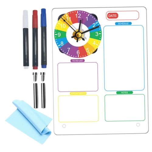 Yardenfun Acryl Desktop Memo Board mit Uhr Transparente Schreibtafel Abwischbares Planungsbrett Kompakt Robust Multifunktional für Büro und Zuhause Yardenfun Acryl Desktop Memo Board mit Uhr Transparente Schreibtafel Abwischbares Planungsbrett Kompakt Robust Multifunktional für Büro und Zuhause von Yardenfun