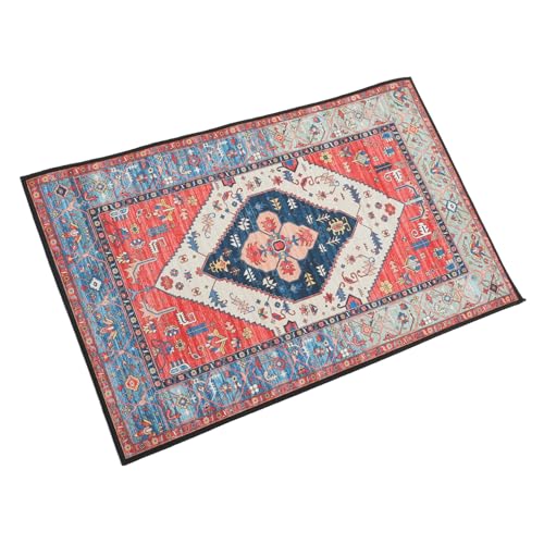 Yardenfun Boho Teppich Ethnischer Stil Bodenteppich Eingangsbereich Schlafzimmermatte Vintage Design Rustikal Praktisch Dekorativ von Yardenfun