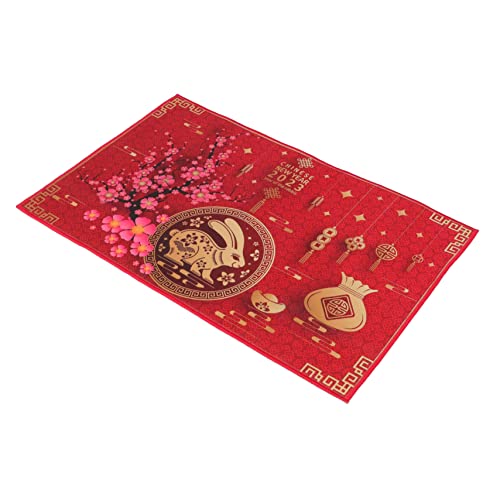 Yardenfun Chinesische Neujahrsfußmatte rutschfeste Türmatte mit Kaninchen für Eingangsbereich Wohnzimmer Küche und Festliche Dekoration für Zuhause Yardenfun Chinesische Neujahrsfußmatte rutschfeste Türmatte mit Kaninchen für Eingangsbereich Wohnzimmer Küche und Festliche Dekoration für Zuhause von Yardenfun