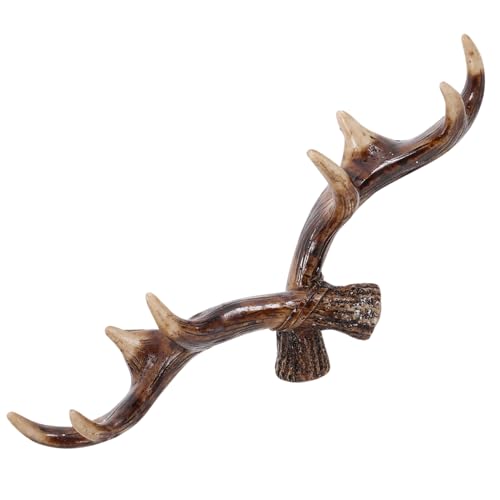 Yardenfun Dekorativer Antler Wandhaken aus Robustem Resin Vielseitiger Schlüssel und Mantelhaken für Flur und Eingangsbereich Einfach zu Montierender Geweih Wandhalter Kleines Modell von Yardenfun