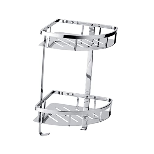 Yardenfun Doppeltes Eckregal aus Triangularer Organizer für Badezimmer Minimalistische Aufbewahrungslösung für Toilettenartikel Installieren für Ordentliche Raumgestaltung von Yardenfun