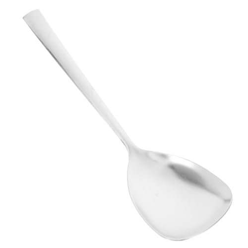 Yardenfun Edelstahl Servierlöffel Dreieckige Form Robuster Reislöffel Buffet Löffel für Servieren und Teilen von Speisen Leicht zu Reinigen Küchenutensil für Familie und Restaurant von Yardenfun