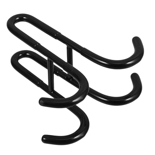 Yardenfun Edelstahl Türhaken Doppelseitig Fach Aufhänger für Glas und Innentüren Schwarzer Über Klemm Haken für Hüte Handtücher Mäntel Einfache Montage ohne Bohren Rutschfester von Yardenfun