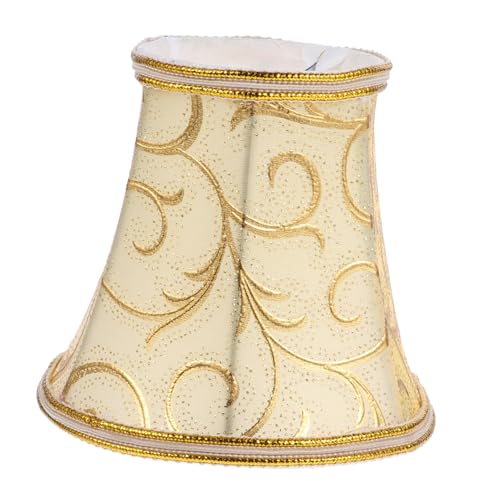 Yardenfun Europäischer Stoff Lampenschirm für Kronleuchter Retro Vintage Stil Langlebiger Lampenüberzug Dekorative Diffuse Beleuchtung Geeignet für Steh und Tischlampen Warmes Wohnambiente von Yardenfun