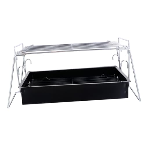 Yardenfun Faltbarer Holzkohlegrill aus Edelstahl Leichter Camping Bbq Grillrost Handlich Tragbar Einfach zu Montieren für Outdoor Grillen Angeln Picknick für Personen von Yardenfun