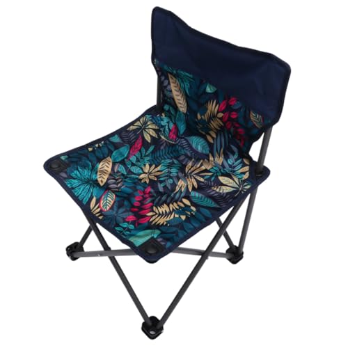 Yardenfun Faltbarer Outdoor Campingstuhl in Tarnmuster Dunkelblau Leichter Angelstuhl mit Tragetasche Robust und Bequem für Angeln Wandern Strand und Freizeitaktivitäten von Yardenfun