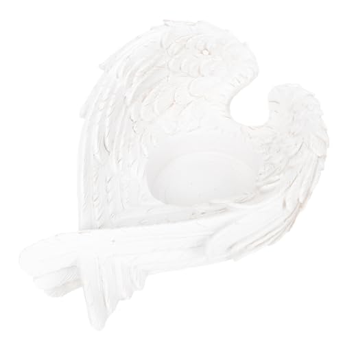 Yardenfun Engel Flügel Teelichthalter Aus Resin Stilvoller Kerzenständer Für Wohnzimmer Hochzeit Und Weihnachten Skandinavisches Design Für Stimmungsvolle Dekoration von Yardenfun