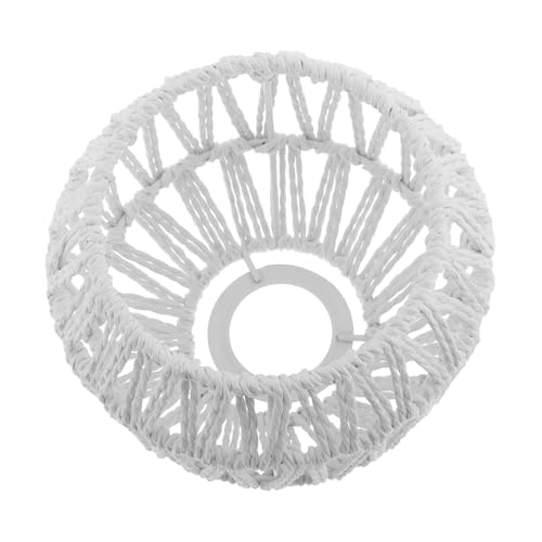 Yardenfun Gewebter Lampenschirm aus Papierseil Trichterförmige Pendelleuchte Sicherer Lampenschirm für Kleine Tischlampen DIY freundlich Rustikale Beleuchtung für Wohnzimmer und Küche von Yardenfun