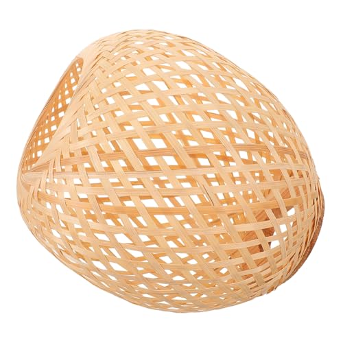 Yardenfun Handgefertigter Lampenschirm Vintage Stil Geflochtene Pendelleuchte für Esszimmer Schlafzimmer Balkon Leichtes Rustikales Chinesisches Wohnaccessoire Höhe von Yardenfun