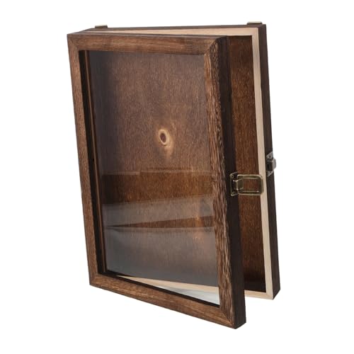 Yardenfun Holz Display Box mit Staubschutz Klappdeckel Design Vintage Holz Vitrine für Schmetterlingssammlung Wandmontage Kohlefaserfarbe Vielseitige Aufbewahrung für Insekten und Yardenfun Holz Display Box mit Staubschutz Klappdeckel Design Vintage Holz Vitrine für Schmetterlingssammlung Wandmontage Kohlefaserfarbe Vielseitige Aufbewahrung für Insekten und von Yardenfun