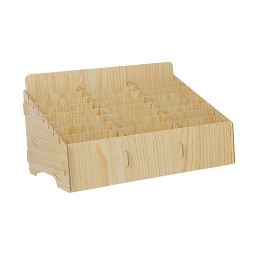 Yardenfun Holz Multi Gitter Handy Aufbewahrungsbox Fächer Leichtes Design für Büro Klassenzimmer und Telefonorganisation Eleganter Desktop Organizer aus Hochwertigem Holz von Yardenfun