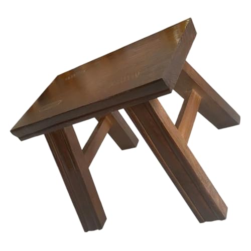 Yardenfun Holz Tritthocker für Erwachsene Kleiner für Badezimmer und Hohe Betten Vielseitiger Holzstuhl für Tanz und Schuhwechsel Minimalistisches Design Tragbar und Leicht von Yardenfun