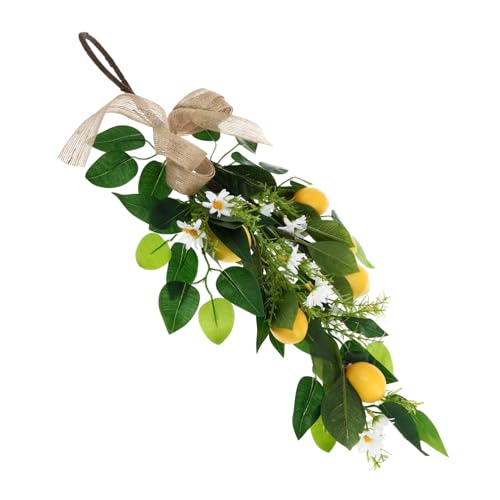 Yardenfun Künstlicher Zitronenbaum Wanddeko Leinen Realistische Hängepflanze für Hawaii Party Tür und Wanddekoration Haltbar und Naturgetreu Vielseitig Einsetzbar von Yardenfun