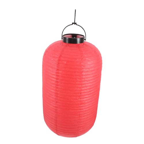 Yardenfun LED Melonenförmige Papierlaterne Rote Hochzeit Festliche Dekoration Warmes Licht Für Innen Außen Japanischer Stil Kleine Laterne Für Hochzeit und Party von Yardenfun