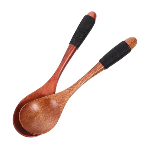 Yardenfun Langer Holzkochlöffel Multifunktionaler Holzlöffel mit Langem Griff zum Rühren Servieren und Kochen für Suppen Reis und Kaffee von Yardenfun